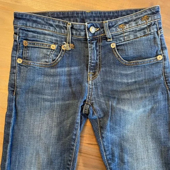 R13 Boy Skinny Jeans - 25washed in cold/hung to drycolor is vintage dark